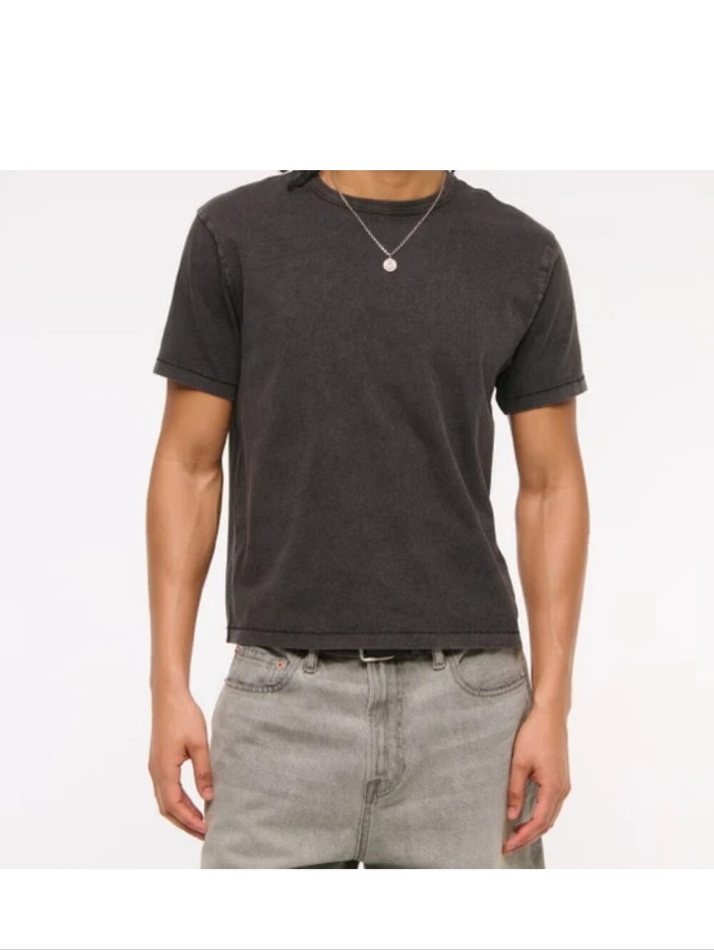 Abercrombie & Fitch Soft A&F Classic Polished Tee Cropped Men's L EUC